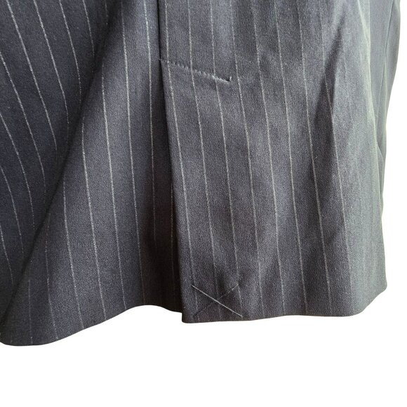 Lane Bryant Womens Pinstripe Blazer Navy Blue Womans Plus Size 28 JJ4033 - Picture 9 of 11